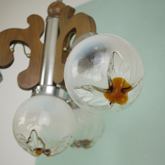 Image 1 of Lustre en verre vintage, Italie, années 1970