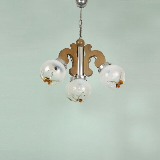 Image 1 of Lustre en verre vintage, Italie, années 1970