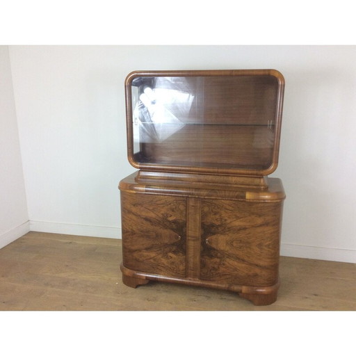 Vitrine Vintage Art Déco par Jindrich Halabala, 1930