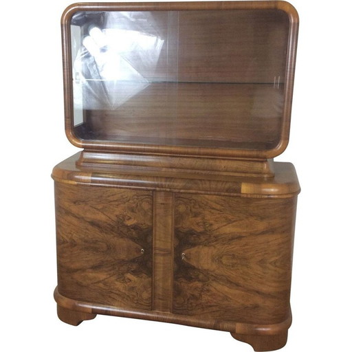 Vitrine Vintage Art Déco par Jindrich Halabala, 1930