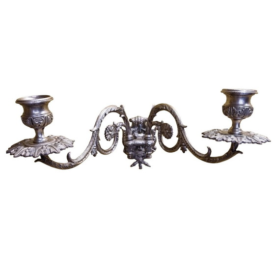 Image 1 of Chandelier mural vintage en laiton Début du 20e siècle