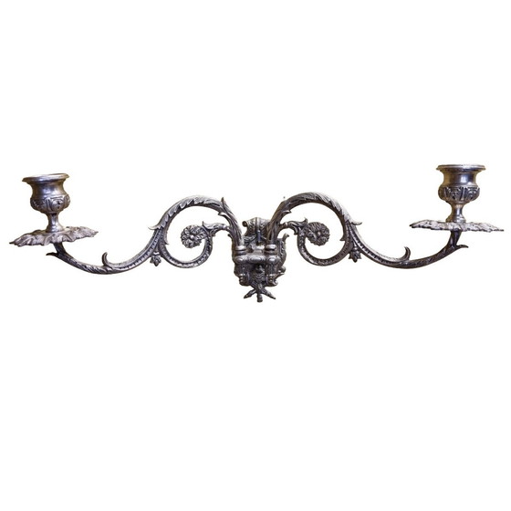 Image 1 of Chandelier mural vintage en laiton Début du 20e siècle