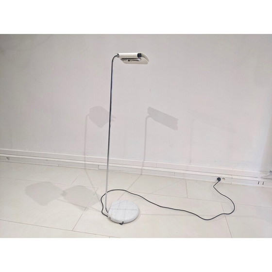 Image 1 of Lampadaire vintage avec base circulaire en marbre