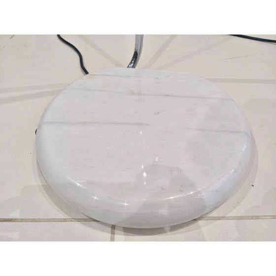 Image 1 of Lampadaire vintage avec base circulaire en marbre