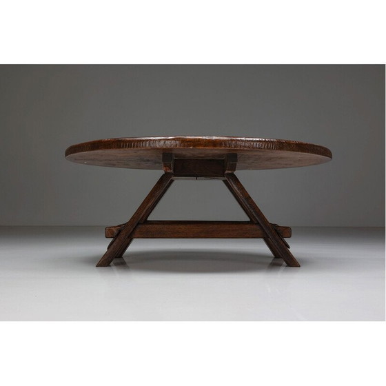 Image 1 of Table basse rustique vintage avec anneau, 1960