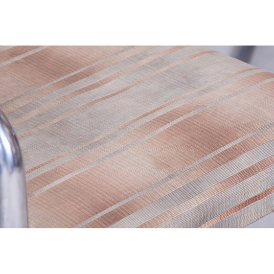 Image 1 of Paire de fauteuils Bauhaus vintage en acier chromé et tissu par Karel E. Ort pour Hynek Gottwald, Tchécoslovaquie 1930