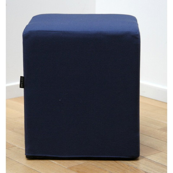 Image 1 of Lot de 6 poufs en tissu bleu vintage pour Softline