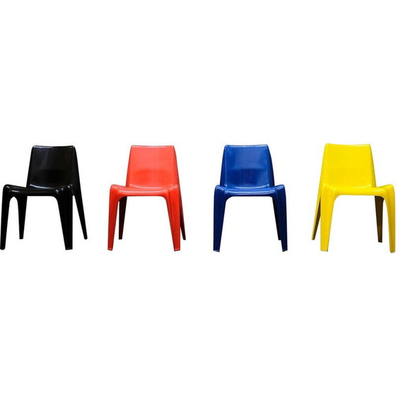 Image 1 of Ensemble de 4 chaises vintage en fibre de verre par Helmut Bätzner pour Bofinger, Allemagne 1960