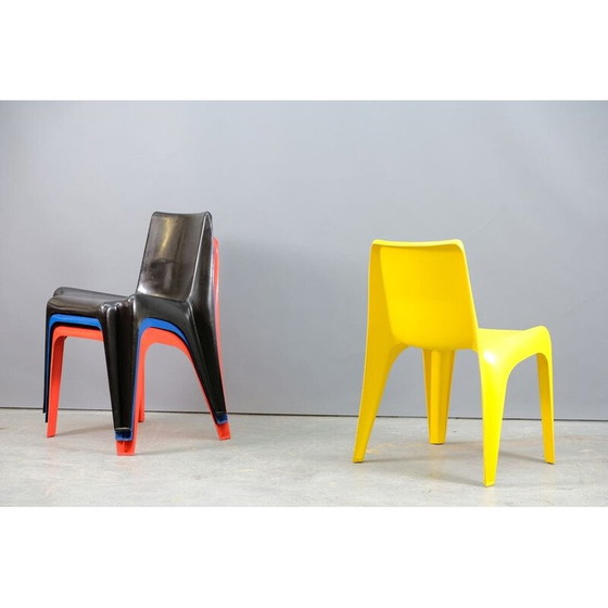 Image 1 of Ensemble de 4 chaises vintage en fibre de verre par Helmut Bätzner pour Bofinger, Allemagne 1960
