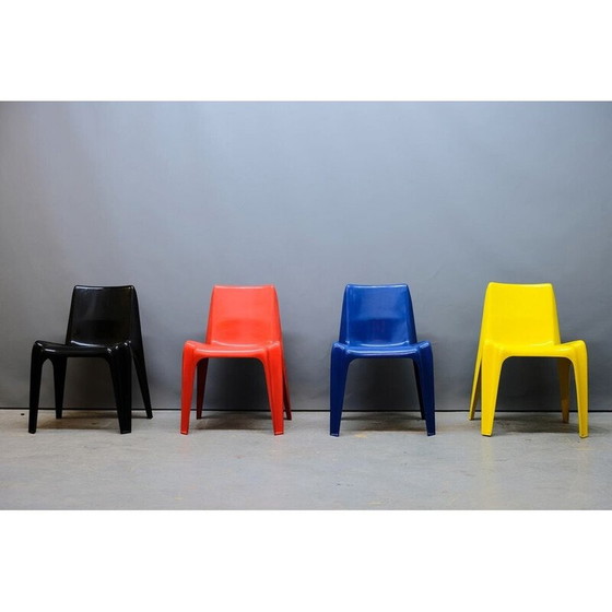 Image 1 of Ensemble de 4 chaises vintage en fibre de verre par Helmut Bätzner pour Bofinger, Allemagne 1960