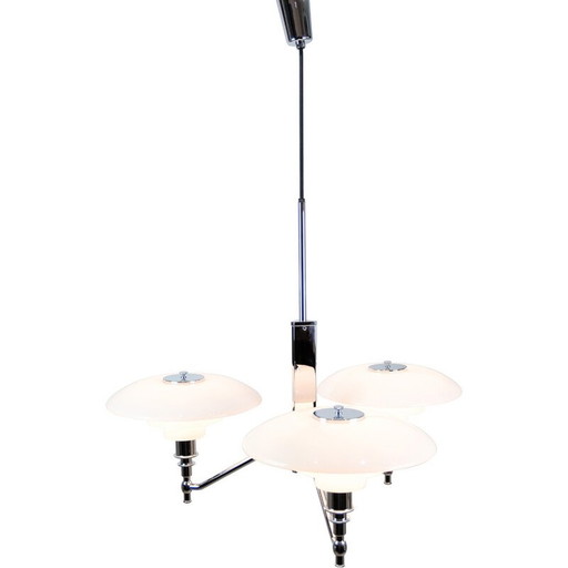 Lampe suspendue vintage en verre opale par Poul Henningsen pour Louis Poulsen, années 1925-1926