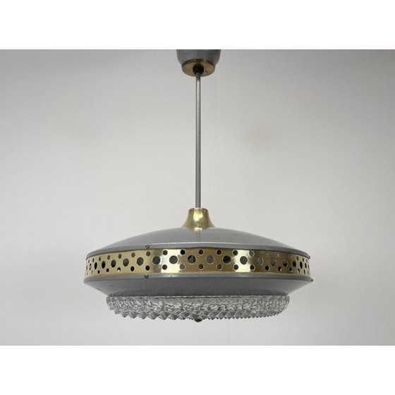 Image 1 of Suspension vintage en métal de Ludib Bratislava, Tchécoslovaquie 1960