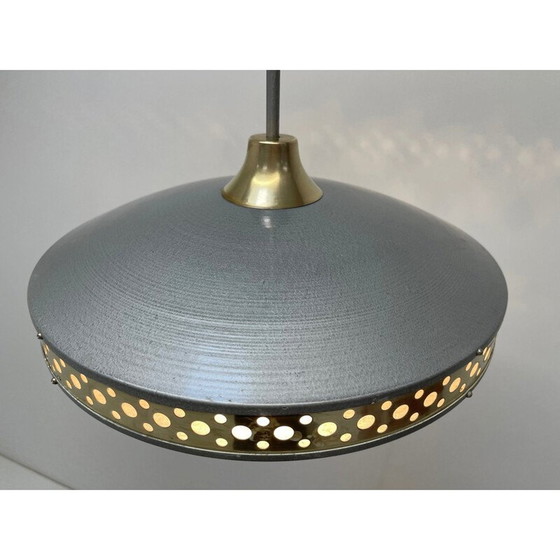 Image 1 of Suspension vintage en métal de Ludib Bratislava, Tchécoslovaquie 1960