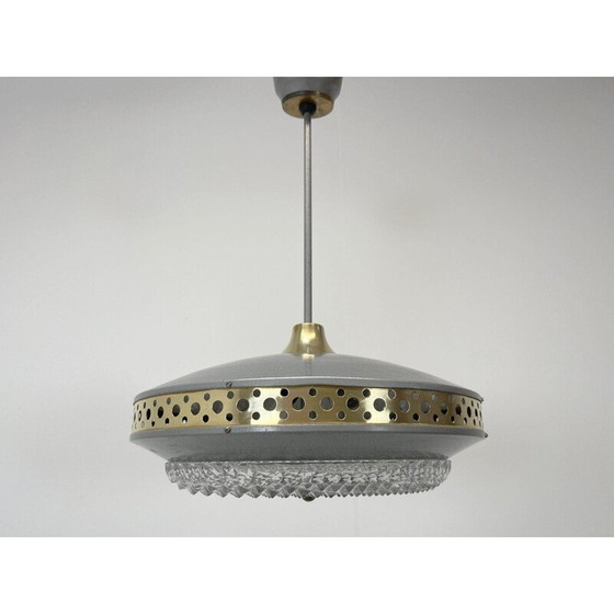 Image 1 of Suspension vintage en métal de Ludib Bratislava, Tchécoslovaquie 1960