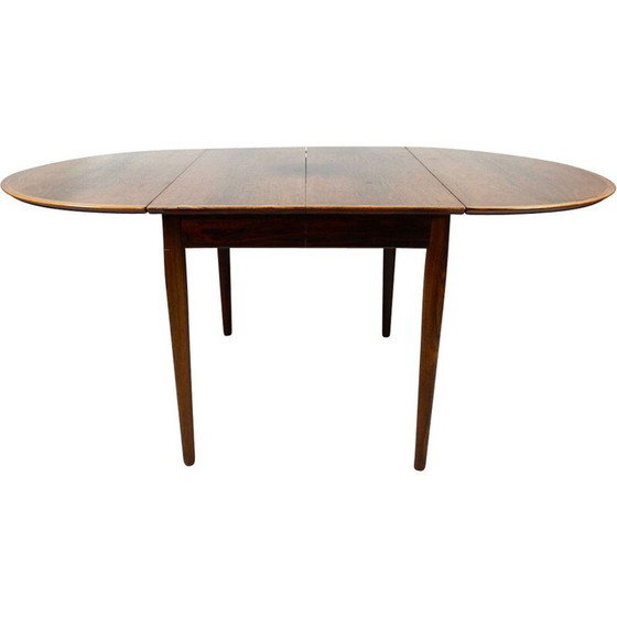 Image 1 of Table de salle à manger vintage avec rallonges en bois de rose 1960
