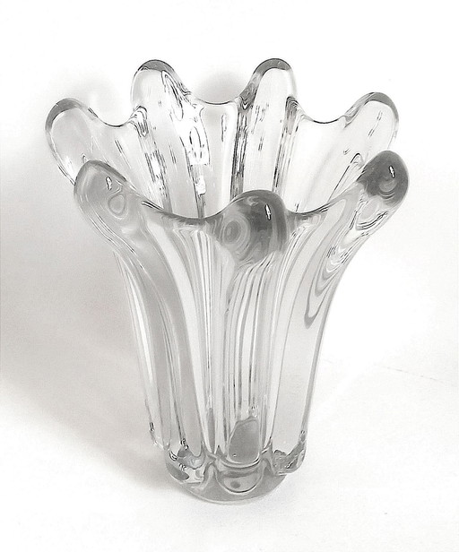 Vase Cristal Années 60 Hauteur 27 Cm