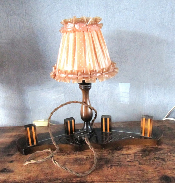 Image 1 of Magnifique lampadaire des années 1950 avec un cadre photo de chaque côté.