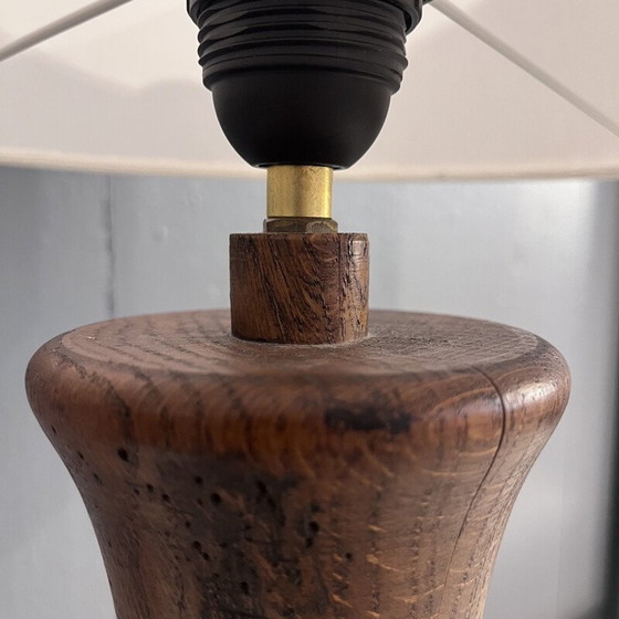 Image 1 of Lampe vintage en bois massif, 1950