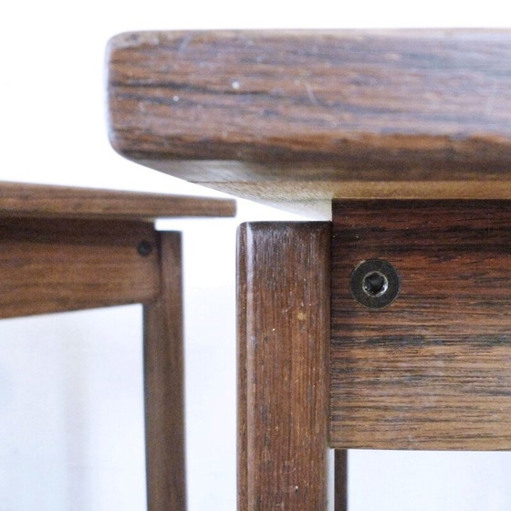 Image 1 of Paire de tables d'appoint scandinaves en bois de rose 1960