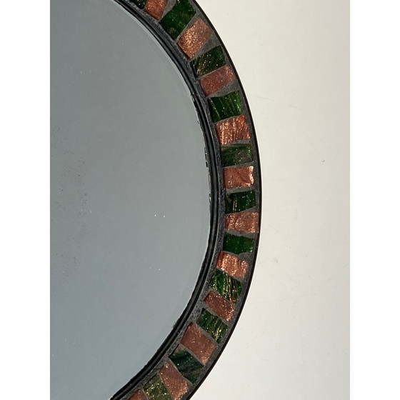 Image 1 of Miroir rond vintage en céramique, 1950