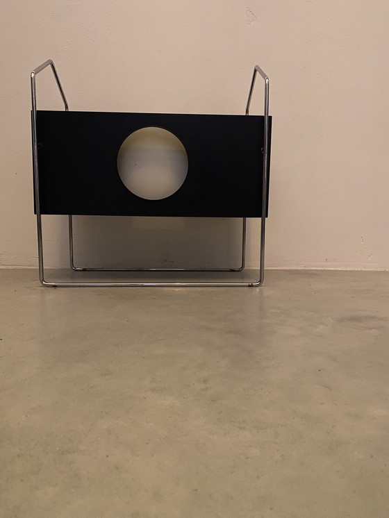 Image 1 of Porte-revues vintage en métal chromé, France 1970