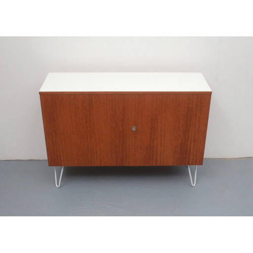 Meuble d'appoint vintage en teck et formica, années 1960