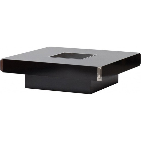 Image 1 of Table basse vintage en formica noir par Cidue, 1970