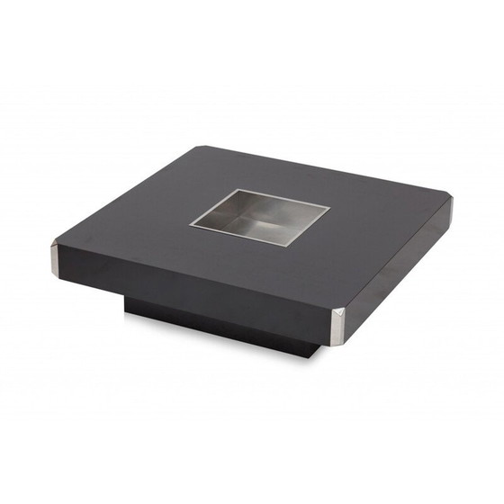 Image 1 of Table basse vintage en formica noir par Cidue, 1970