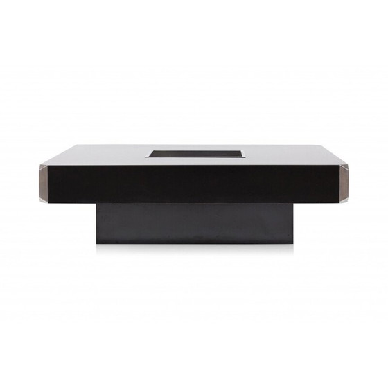 Image 1 of Table basse vintage en formica noir par Cidue, 1970