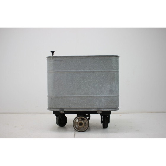 Image 1 of Chariot industriel vintage en métal pour Kovo Bzenec, Tchécoslovaquie 1950