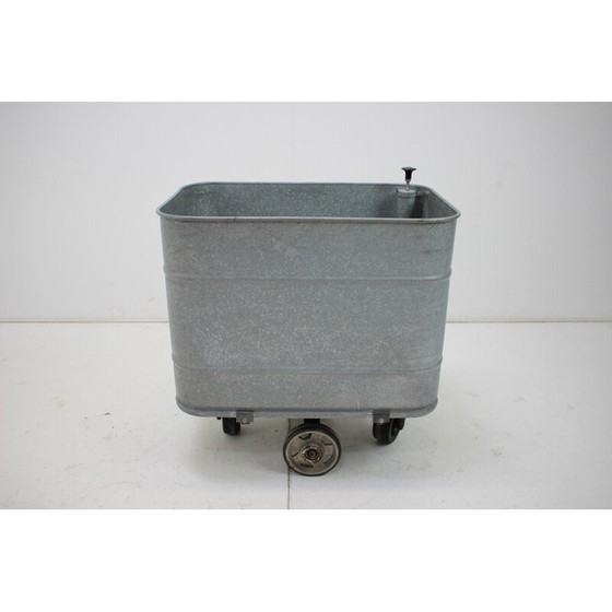 Image 1 of Chariot industriel vintage en métal pour Kovo Bzenec, Tchécoslovaquie 1950