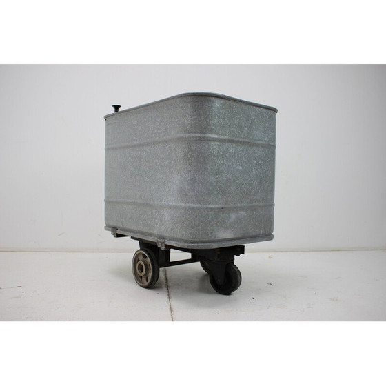 Image 1 of Chariot industriel vintage en métal pour Kovo Bzenec, Tchécoslovaquie 1950