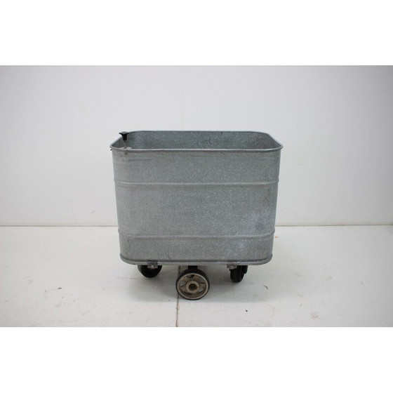 Image 1 of Chariot industriel vintage en métal pour Kovo Bzenec, Tchécoslovaquie 1950