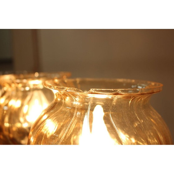 Image 1 of Lustre en verre vintage, tchèque 1960