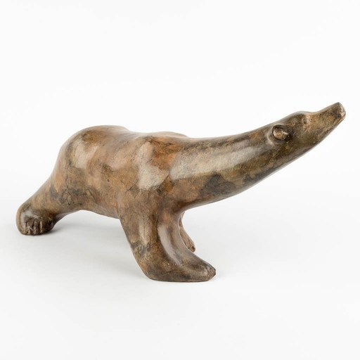 Ours polaire en bronze par Pierre Chenet