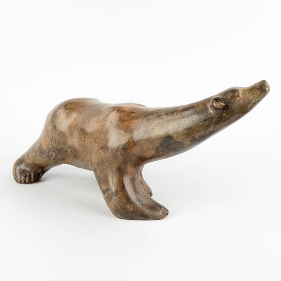 Image 1 of Ours polaire en bronze par Pierre Chenet