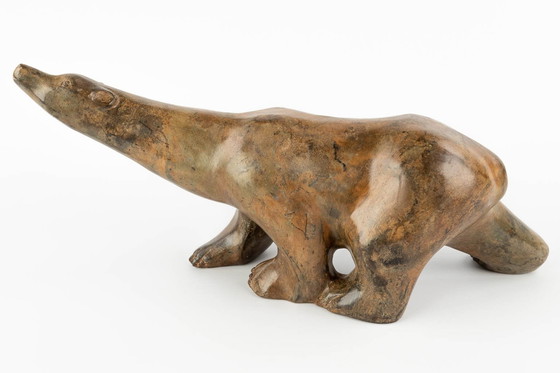 Image 1 of Ours polaire en bronze par Pierre Chenet