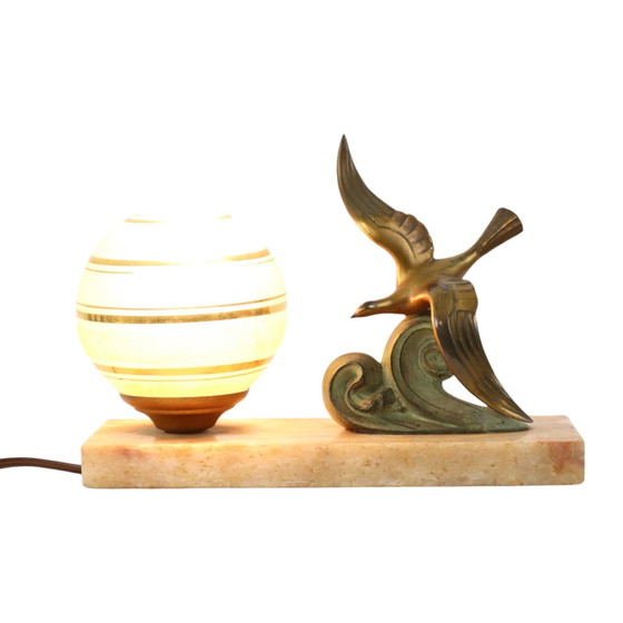 Image 1 of Lampe à ampoule Art Déco Oiseau