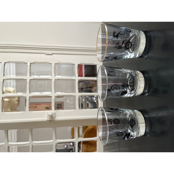 Image 1 of Seau à glace vintage avec 9 verres, 1950