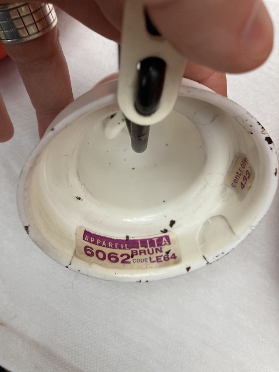 Image 1 of 4 Suspensions En Métal, Orange Années 70.