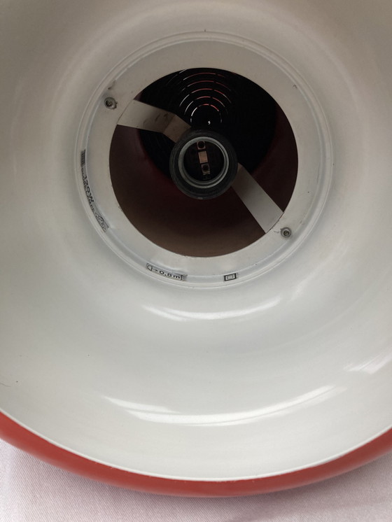 Image 1 of 4 Suspensions En Métal, Orange Années 70.