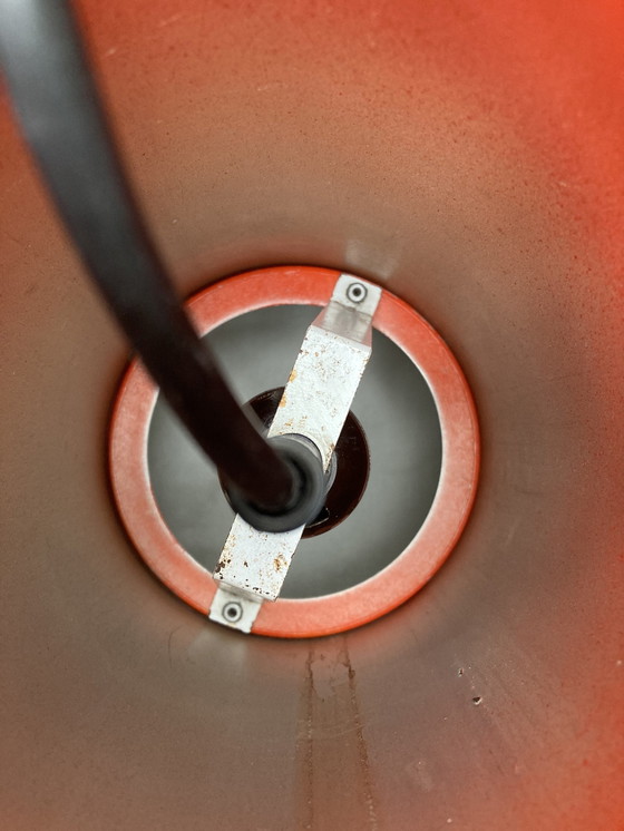 Image 1 of 4 Suspensions En Métal, Orange Années 70.