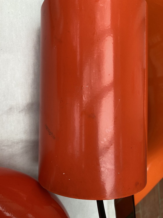 Image 1 of 4 Suspensions En Métal, Orange Années 70.