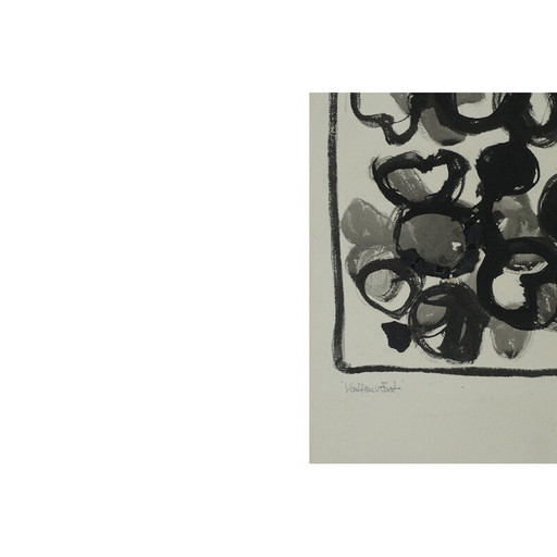 Peinture vintage d'Ebba Margareta Treutiger, 1965