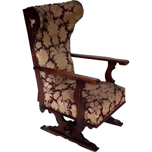 Vintage Old castle chair, Czechoslovakia 1900s