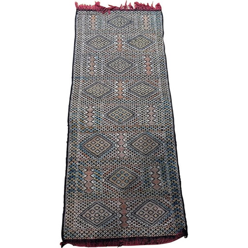 Tapis d'entrée Kilim vintage tissé à la main, 1970