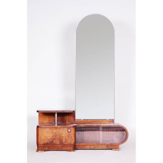 Image 1 of Vanité art déco en noyer brun, 1920