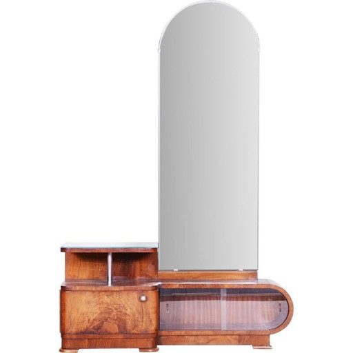 Vanité art déco en noyer brun, 1920