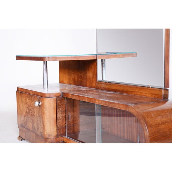 Image 1 of Vanité art déco en noyer brun, 1920