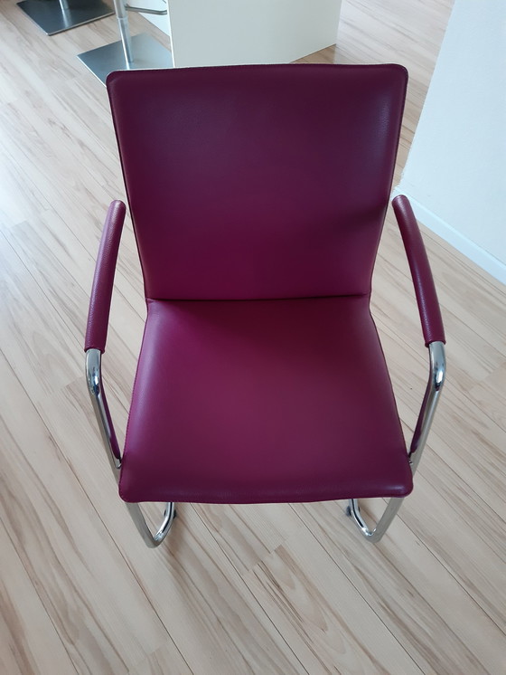 Image 1 of Leolux - Freyr - Chaises de salle à manger avec revêtement en cuir